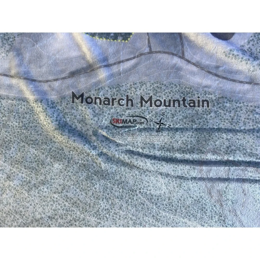 Terry Town Maps Monarch Mountain SkiMap Fleece‎ Blanket